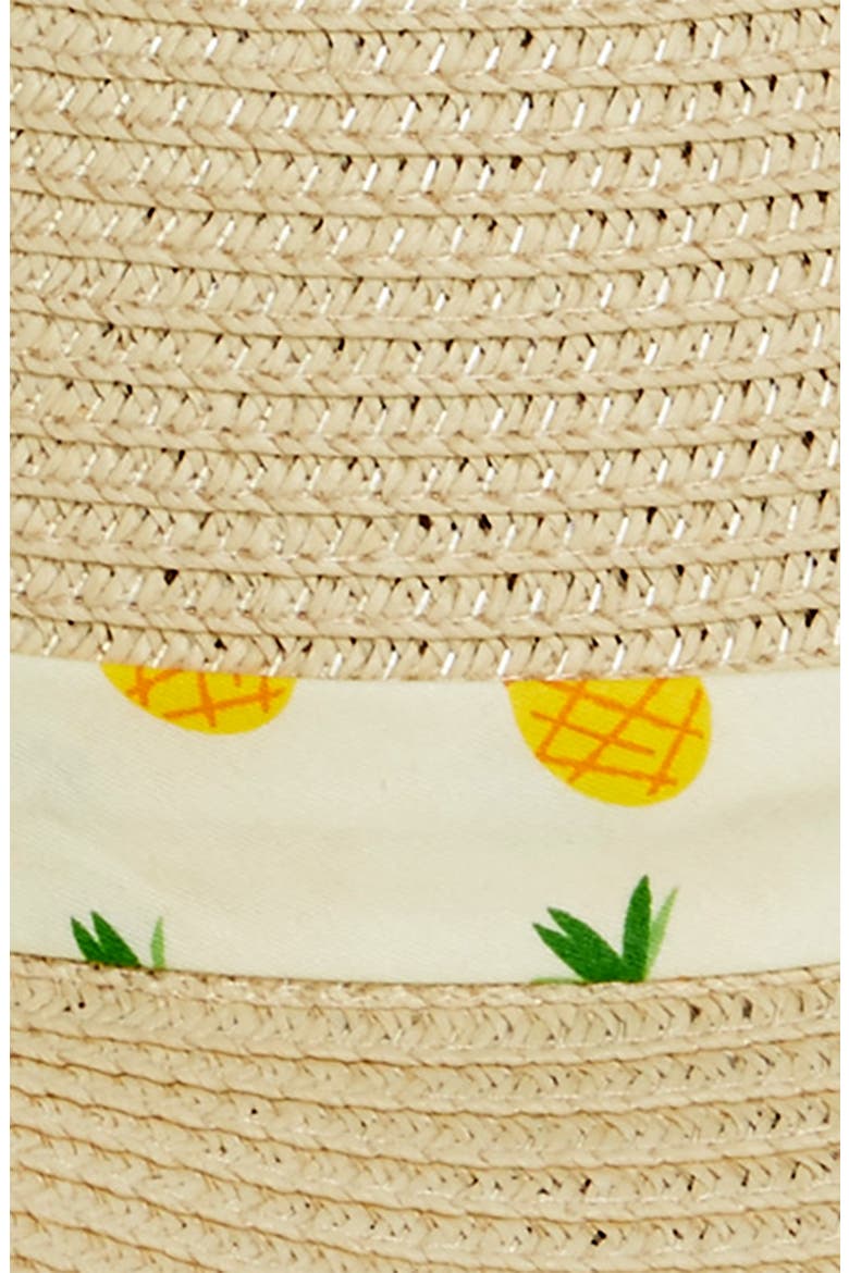Novelty Band Floppy Straw Hat, Alternate, color, NATURAL/ MULTI