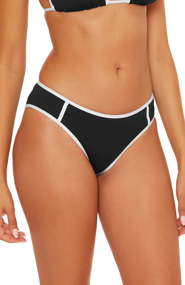 Becca Sport Mode Hipster Bikini Bottoms, Alternate, color, Black