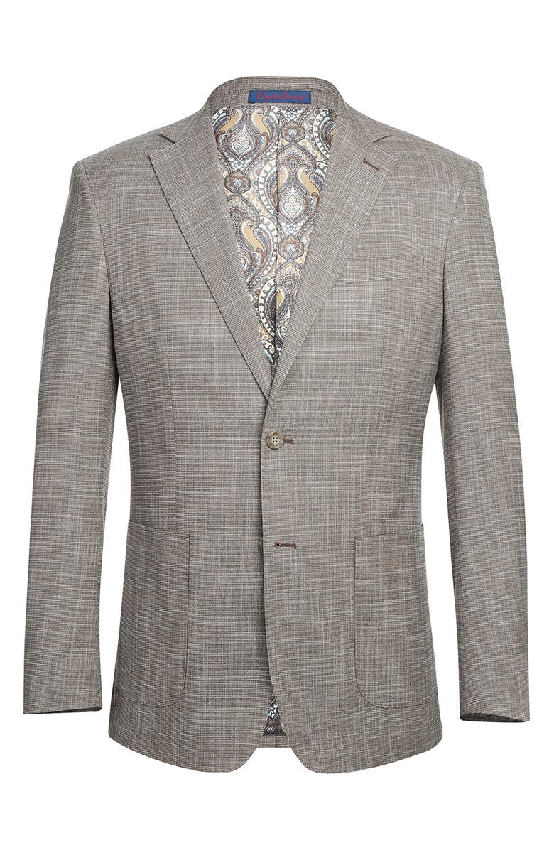 English Laundry Two-Button Flat Front Suit, Alternate, color, Brown