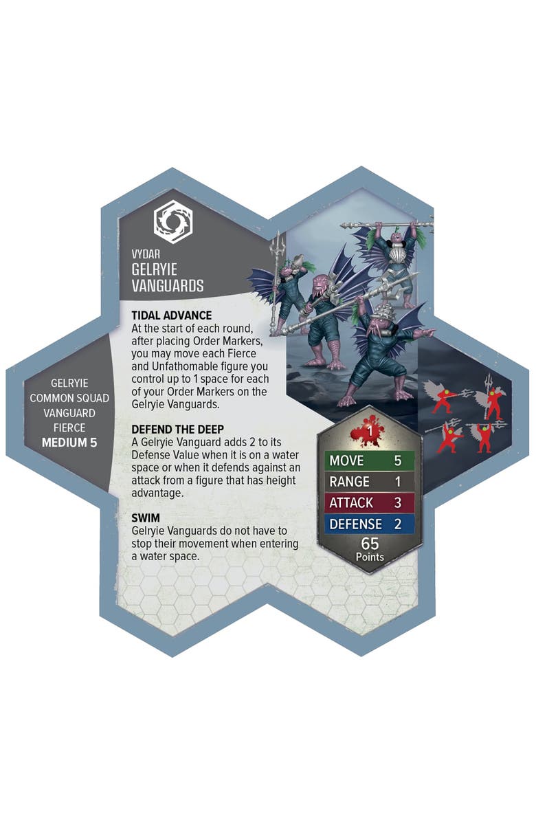 Renegade Game Studios Heroscape Krakenling and Gelyrie Vanguard Army Expansion, Alternate, color, Multicolored