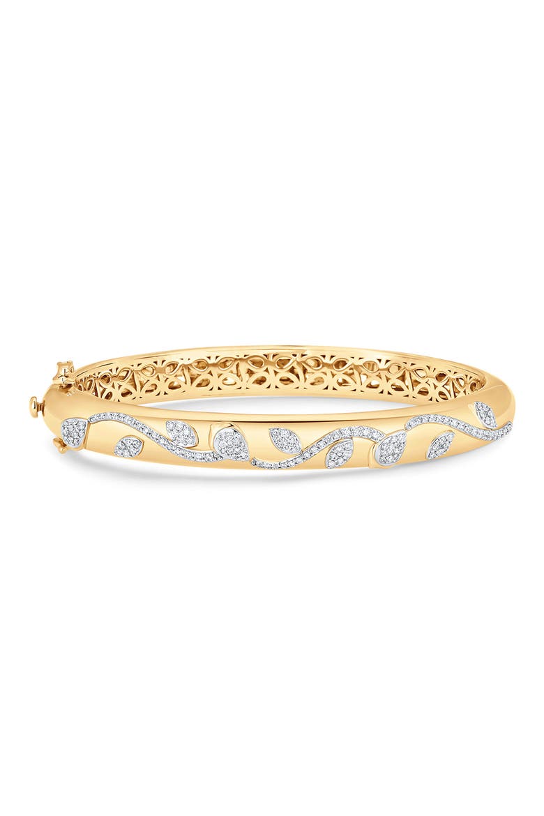 Lierre Diamond Slim Bangle, Main, color, YELLOW GOLD