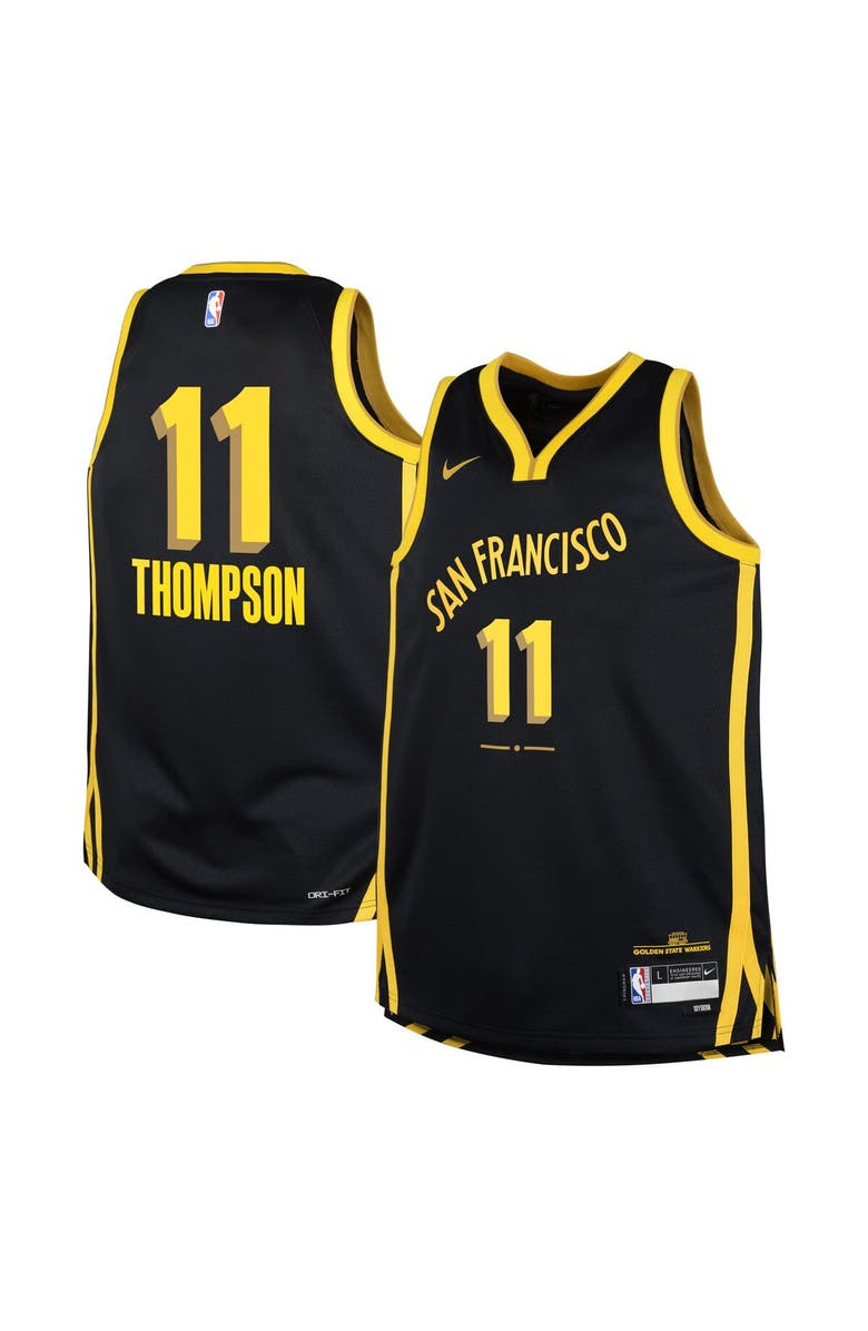 Nike Youth Nike Klay Thompson Black Golden State Warriors Swingman Replica Jersey - City Edition, Alternate, color,