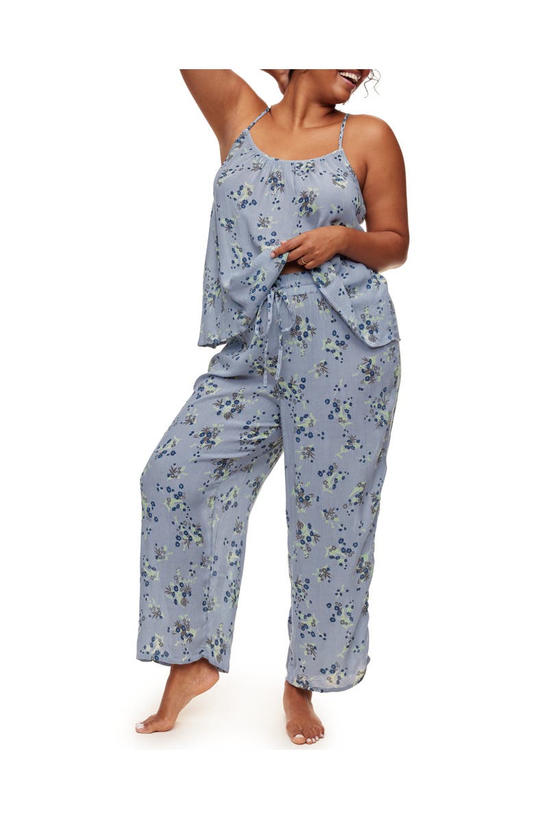 Adore Me Scout Pajama Cami And Pants Set, Main, color, Floral Blue