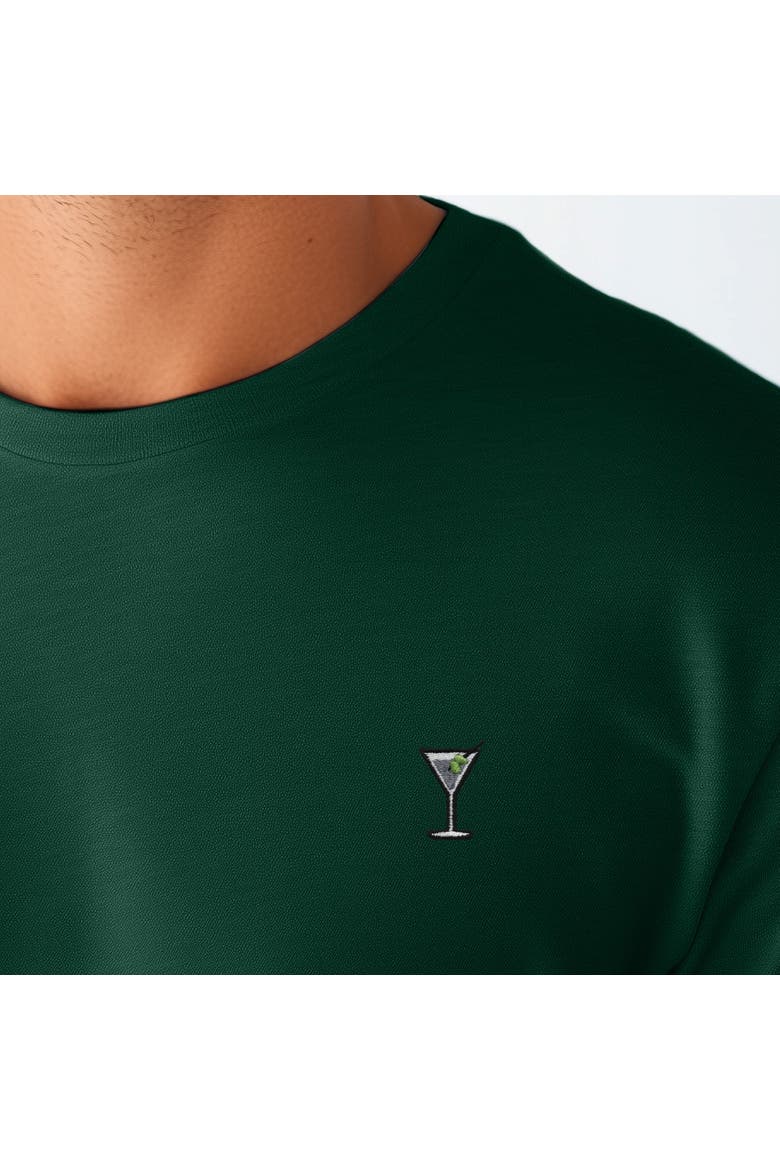 Mens Martini Cotton Tee, Alternate, color, Forest Green