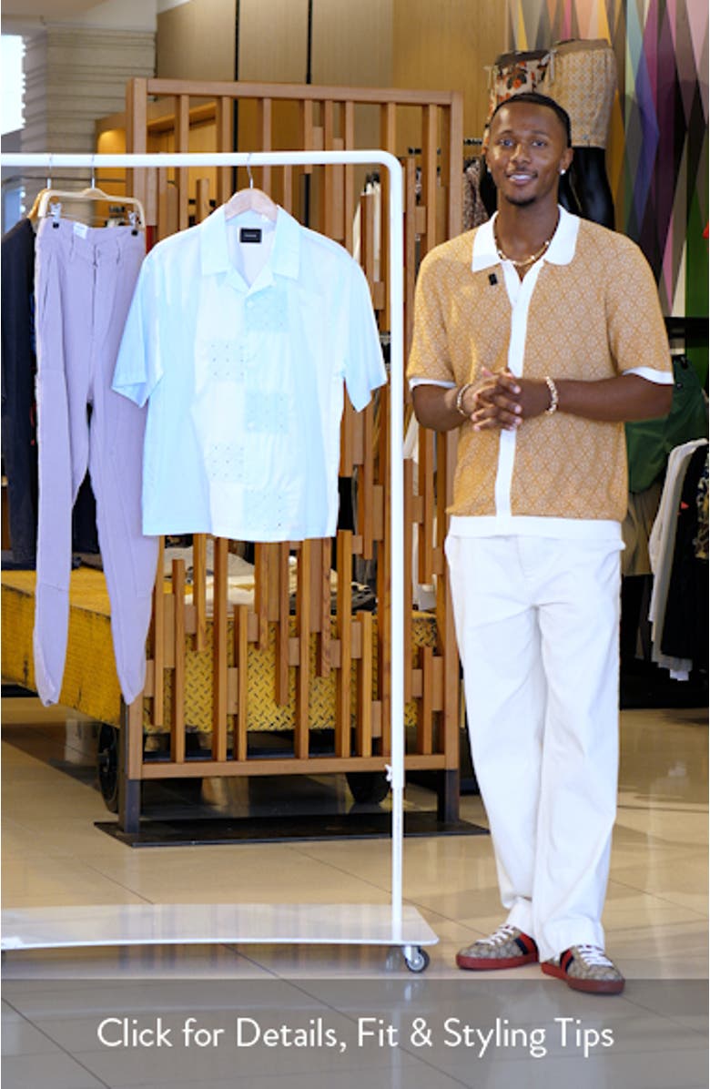 Ritz Pointelle Cotton Poplin Camp Shirt, sales video thumbnail