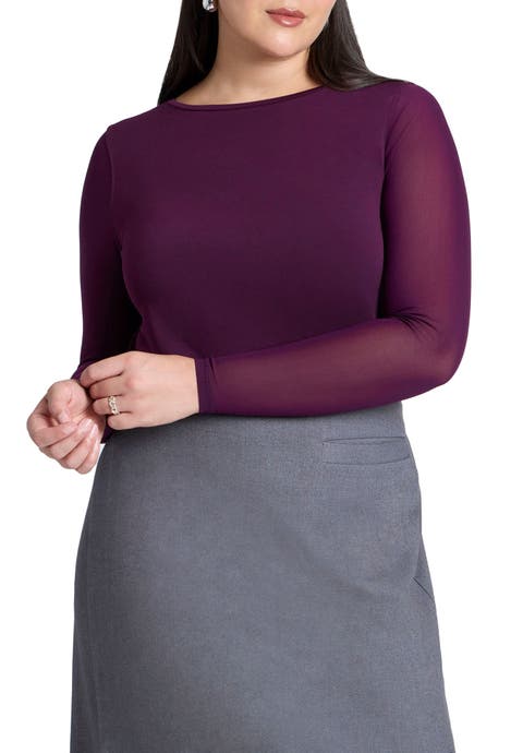 Sheer Sleeve Tee (Plus)