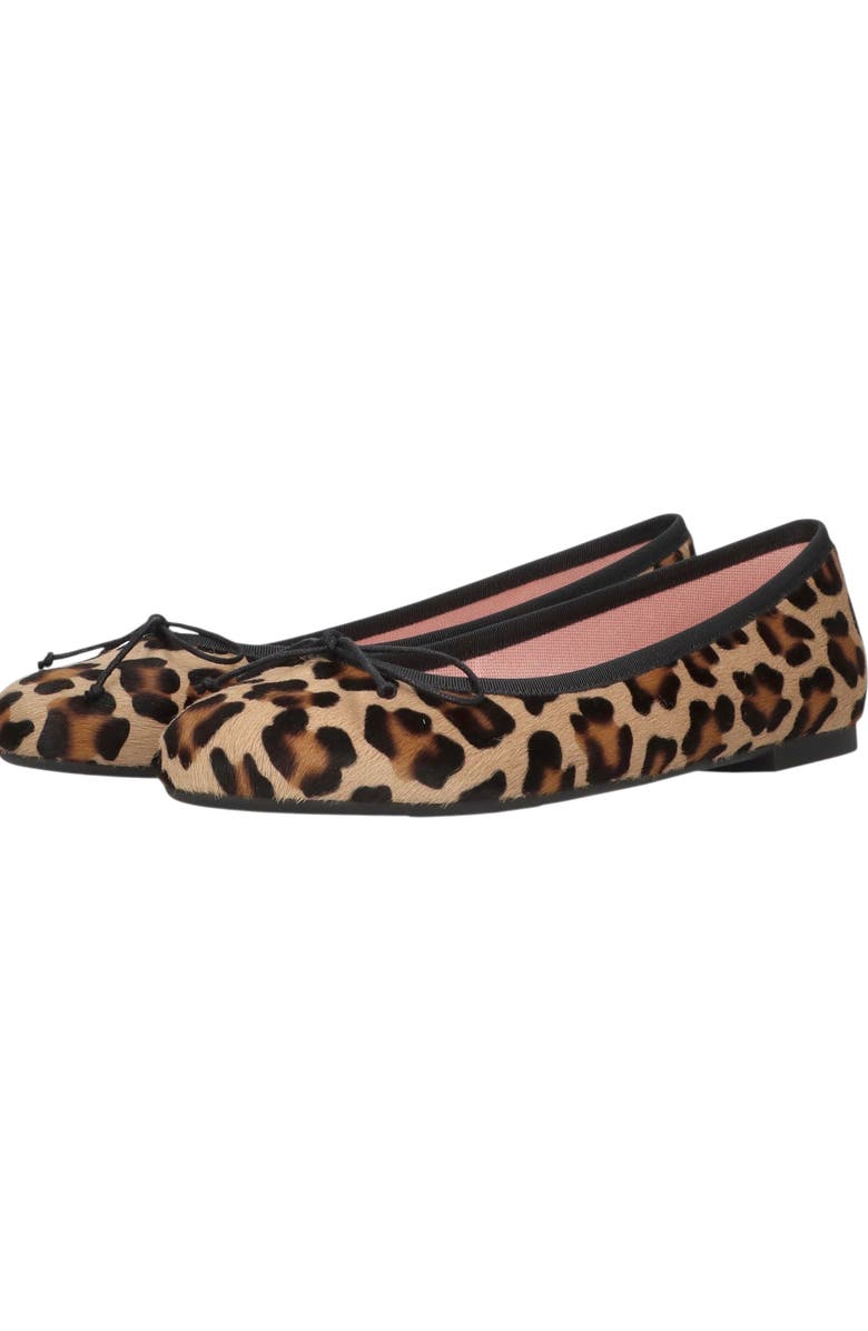 Pretty Ballerinas Round Toe Leopard Ballet Flat, Alternate, color, Black
