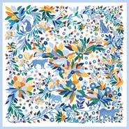 Jessie Zhao New York Double Sided Wool Silk Scarf Of Day Jungle Reverie