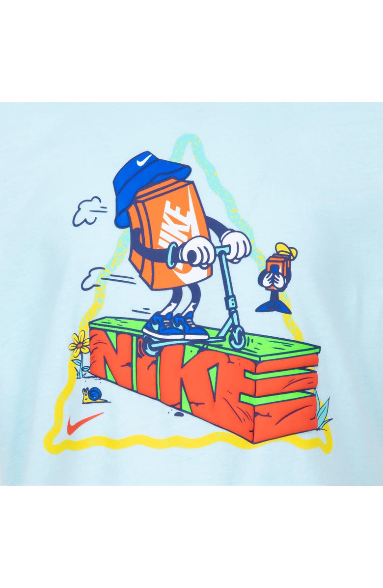 Nike Kids' Boxy Scooter Graphic T-Shirt, Alternate, color, Glacier Blue