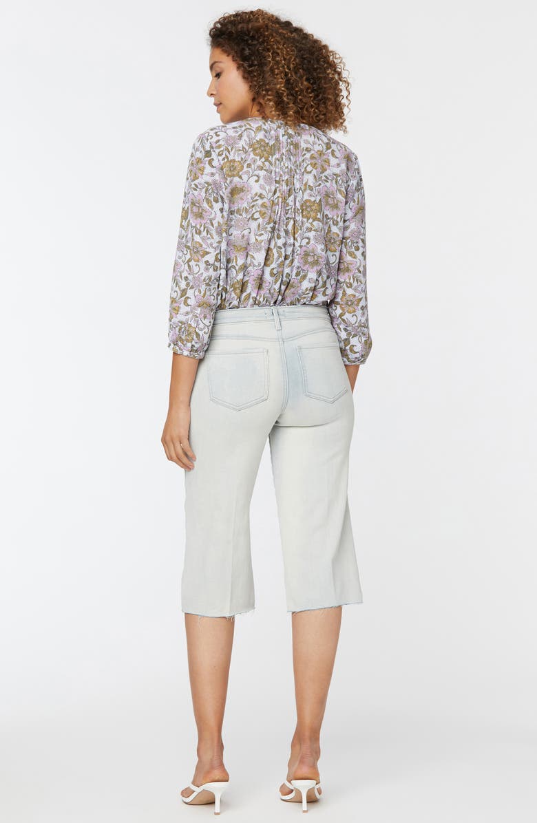 NYDJ Wide Leg Raw Hem Pedal Pusher Jeans, Alternate, color, 