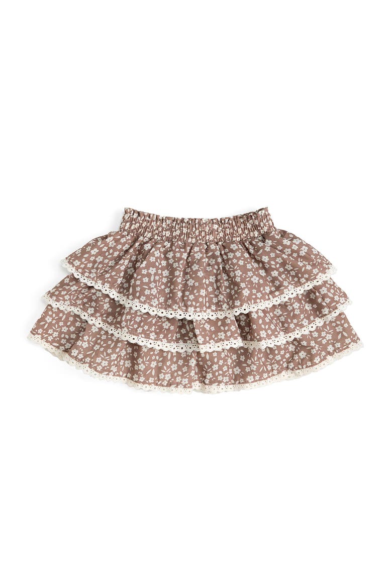 Mocha Floral Skort, Main, color, Brown