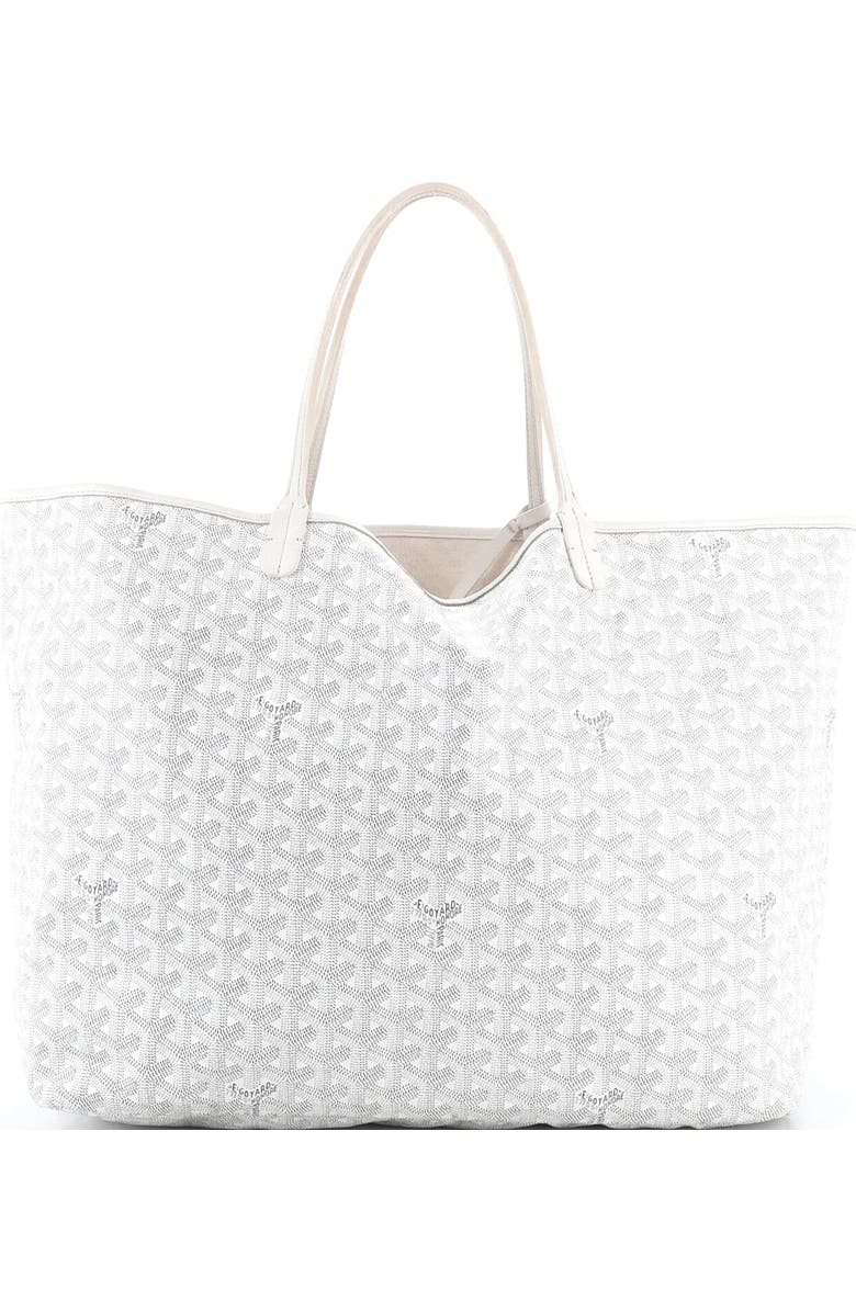 Pre-Owned Goyard Saint Louis Tote Coated Canvas GM, Alternate, color, White