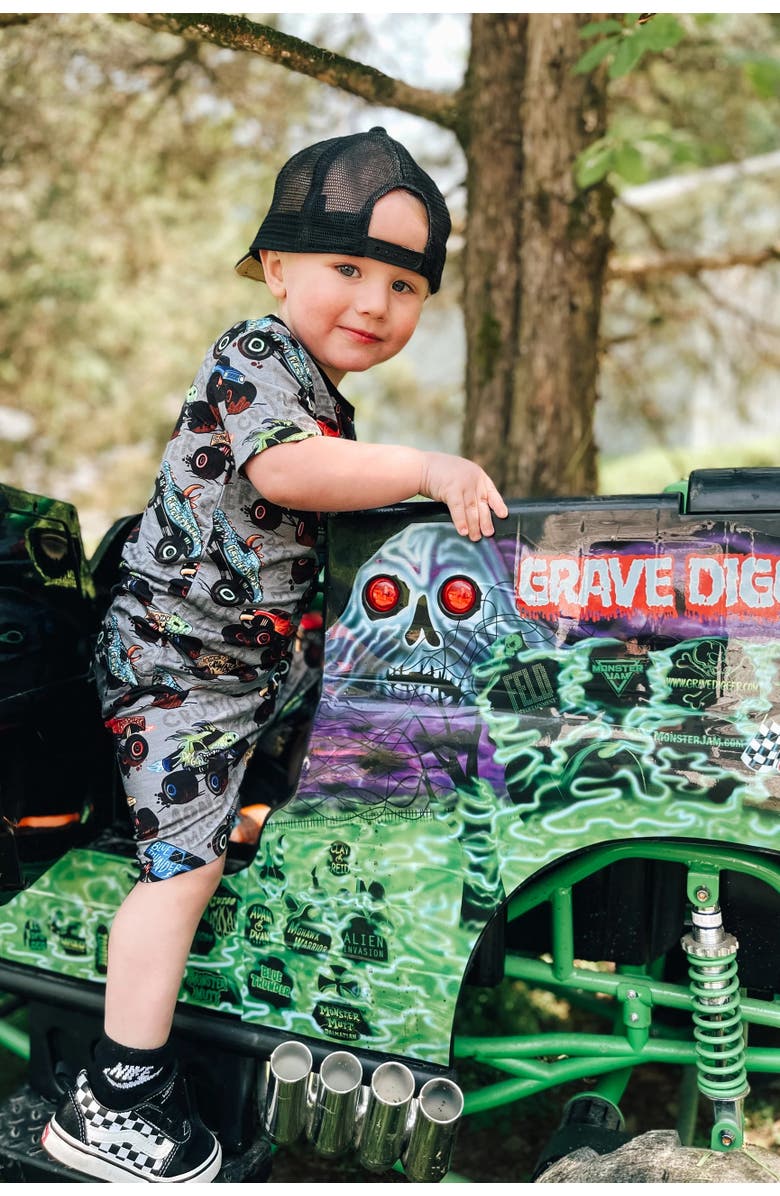 Fletch Monster Jammies 2 Piece Shorts Set, Alternate, color, Gray