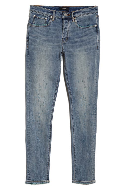 Purple Brand Buckshot Color Weft Stretch Jeans In Blue