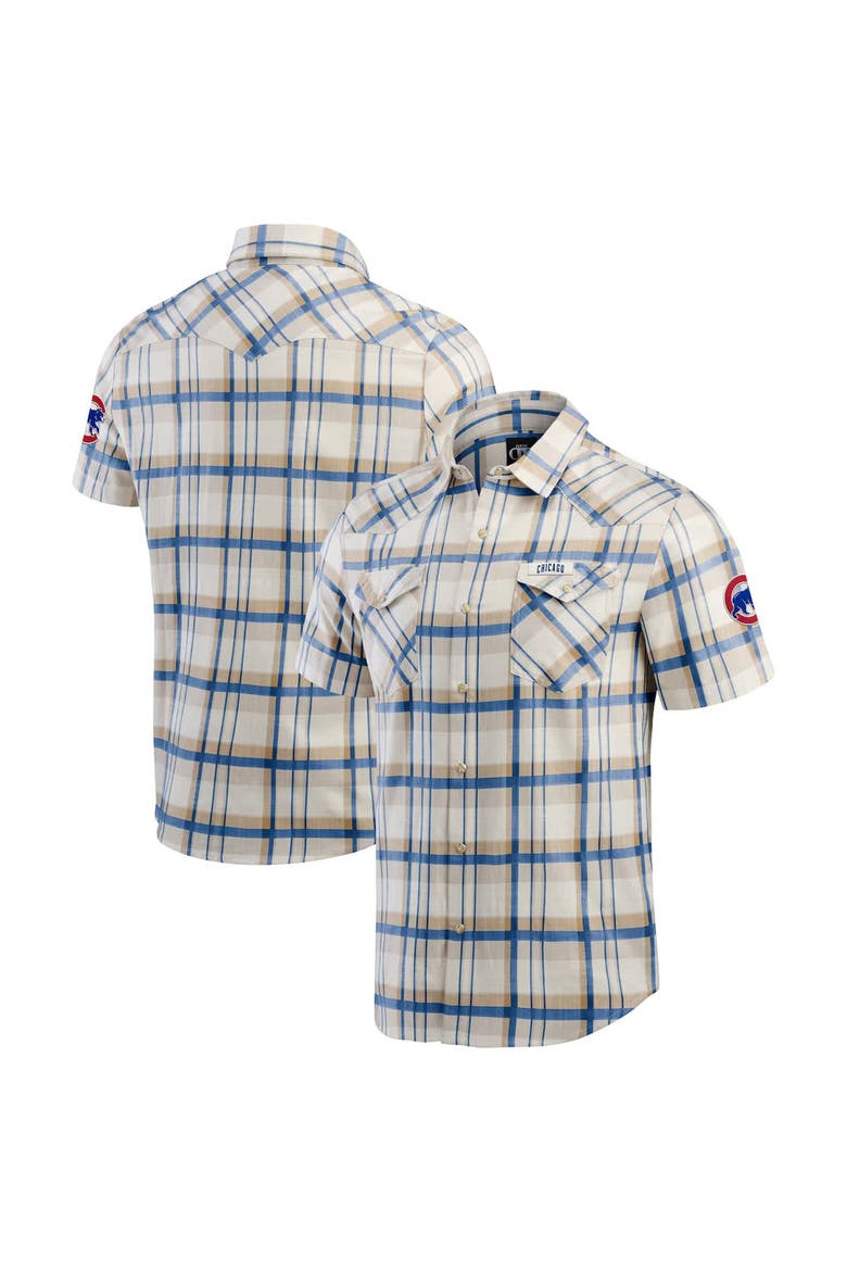 Men's Darius Rucker Collection by Fanatics Royal Chicago Cubs Plaid Full-Snap Shirt, Alternate, color, Royal