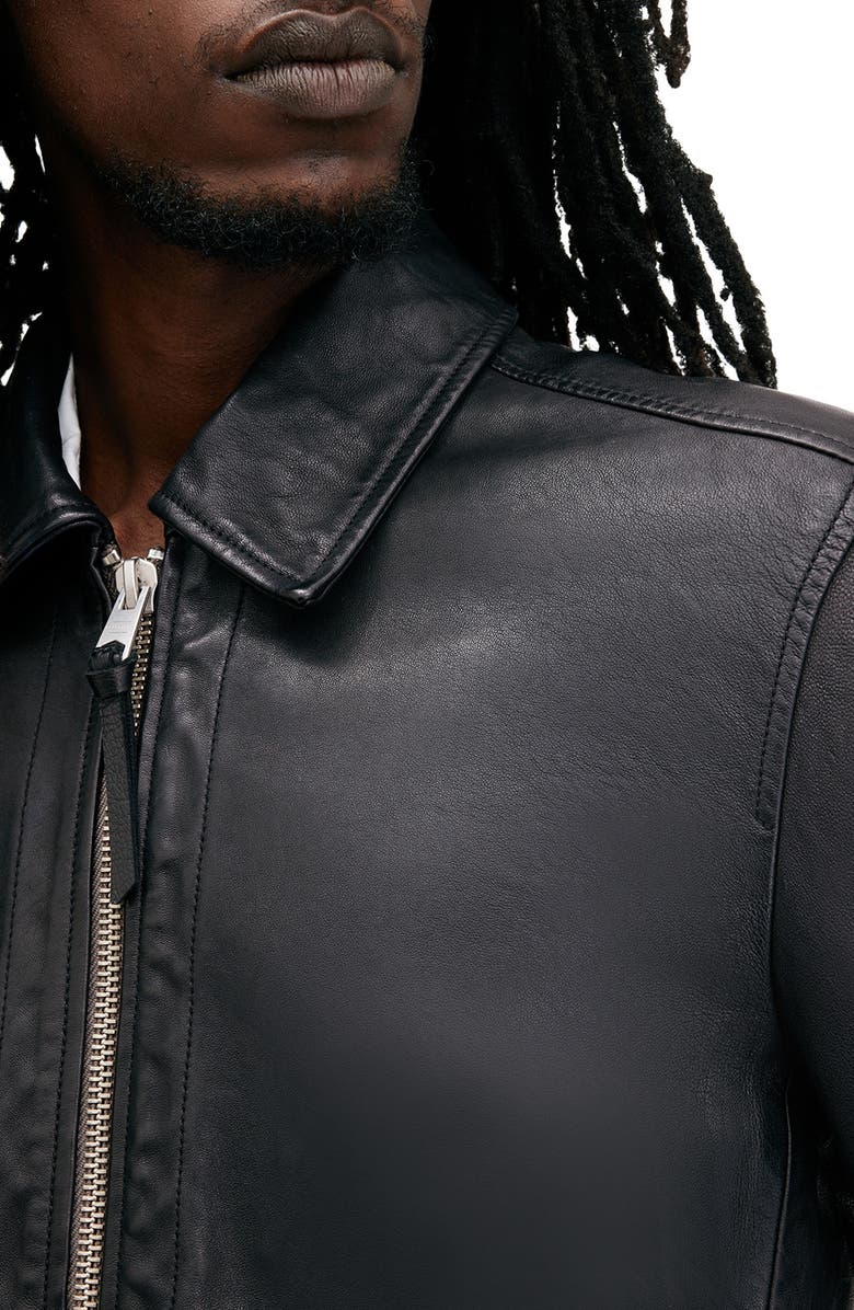 AllSaints Erol Leather Jacket, Alternate, color, 