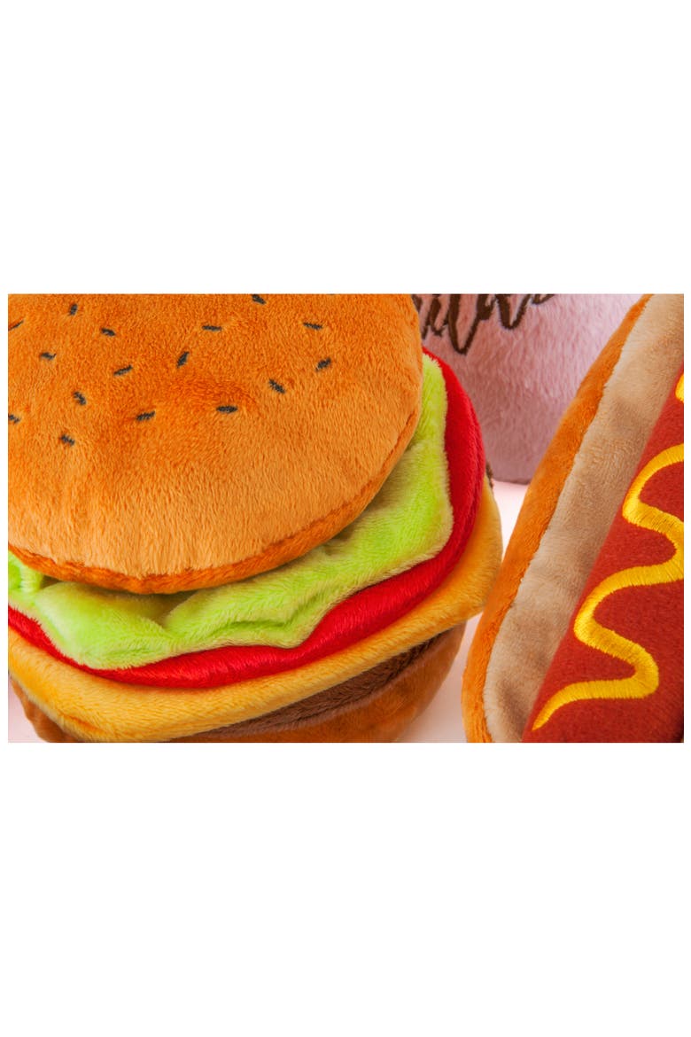 5-Piece Fast Food Plush Dog Toy Set, Alternate, color, MULTI
