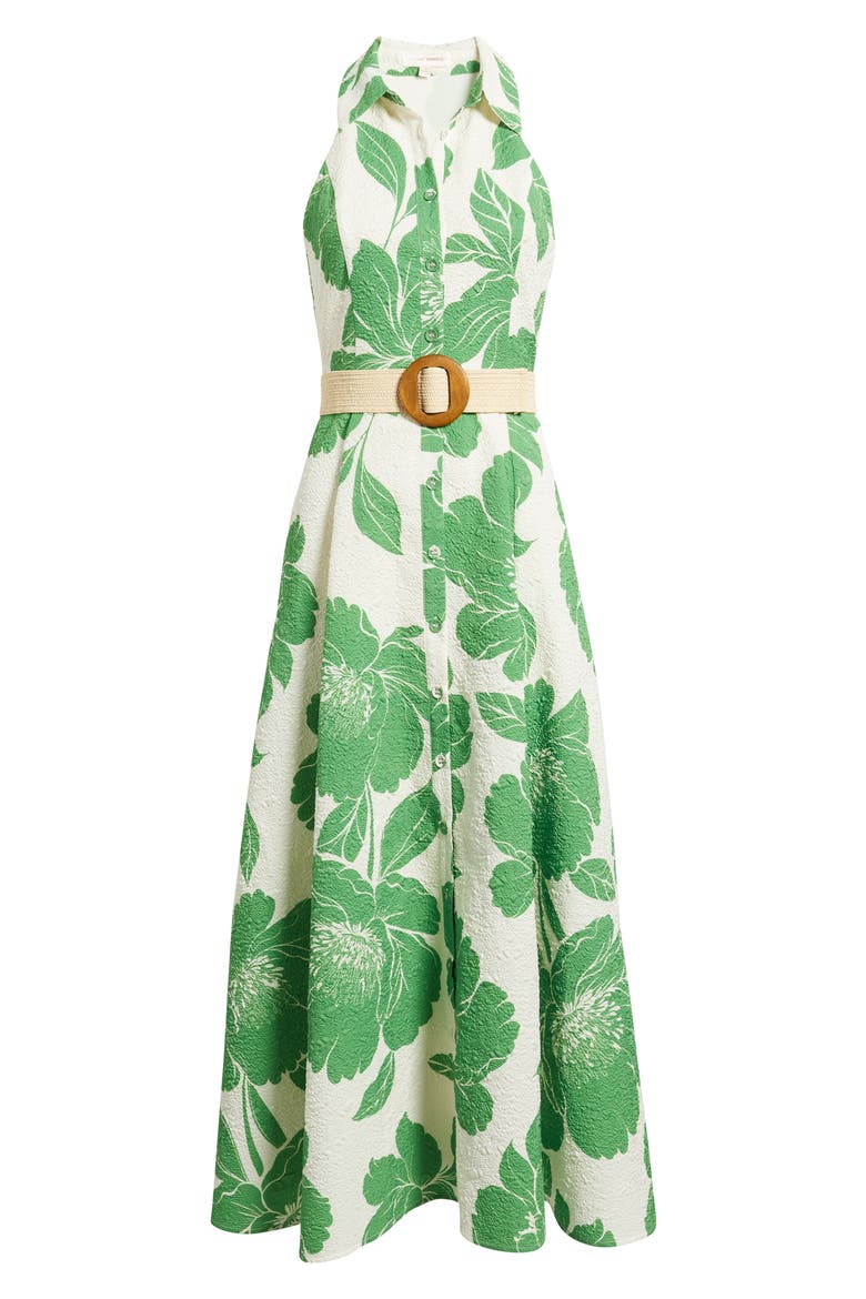 Sleeveless Print Maxi Dress, Alternate, color, IVORY GREEN