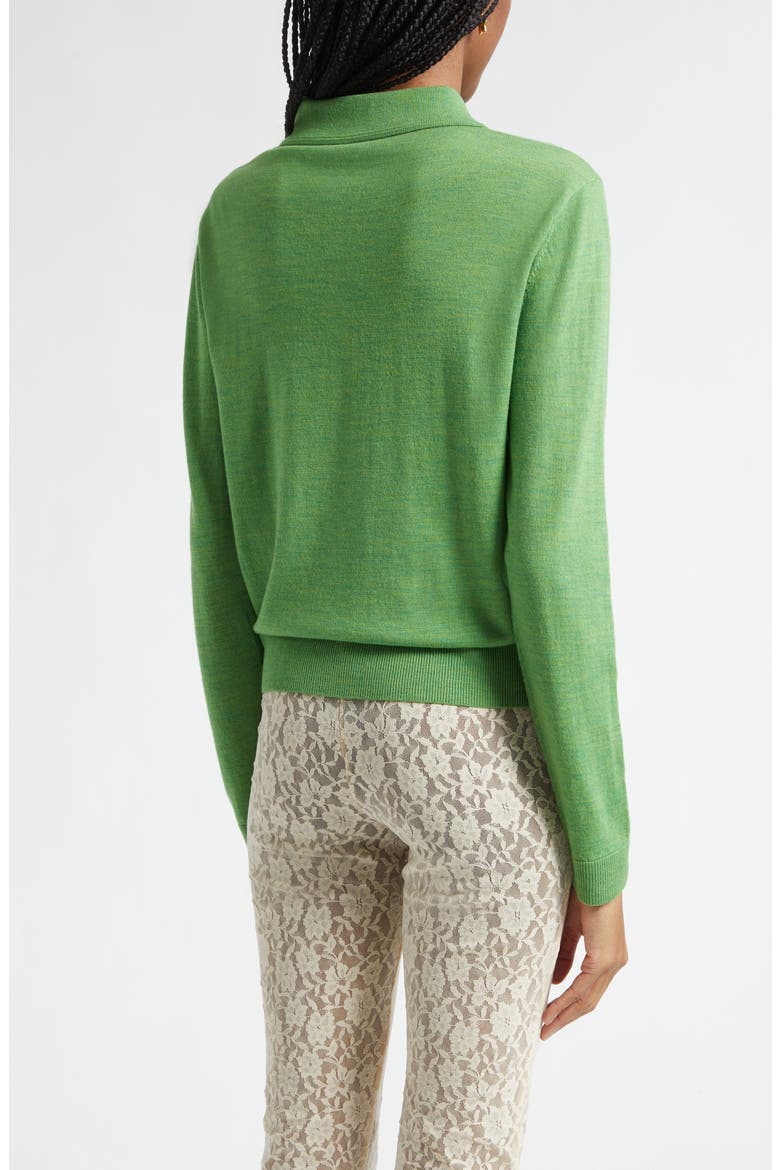 Ley Merino Wool Cardigan, Alternate, color, HEATHER GREEN
