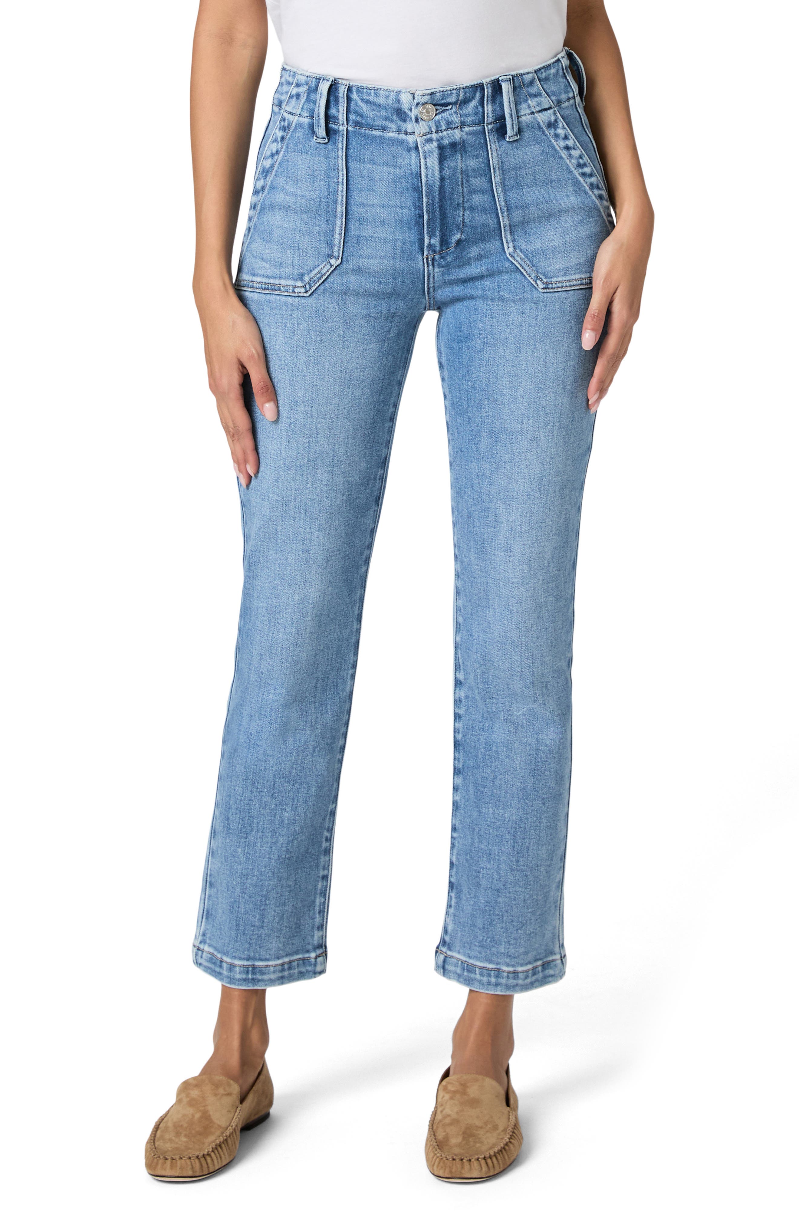 Mayslie Ankle Straight Leg Jeans