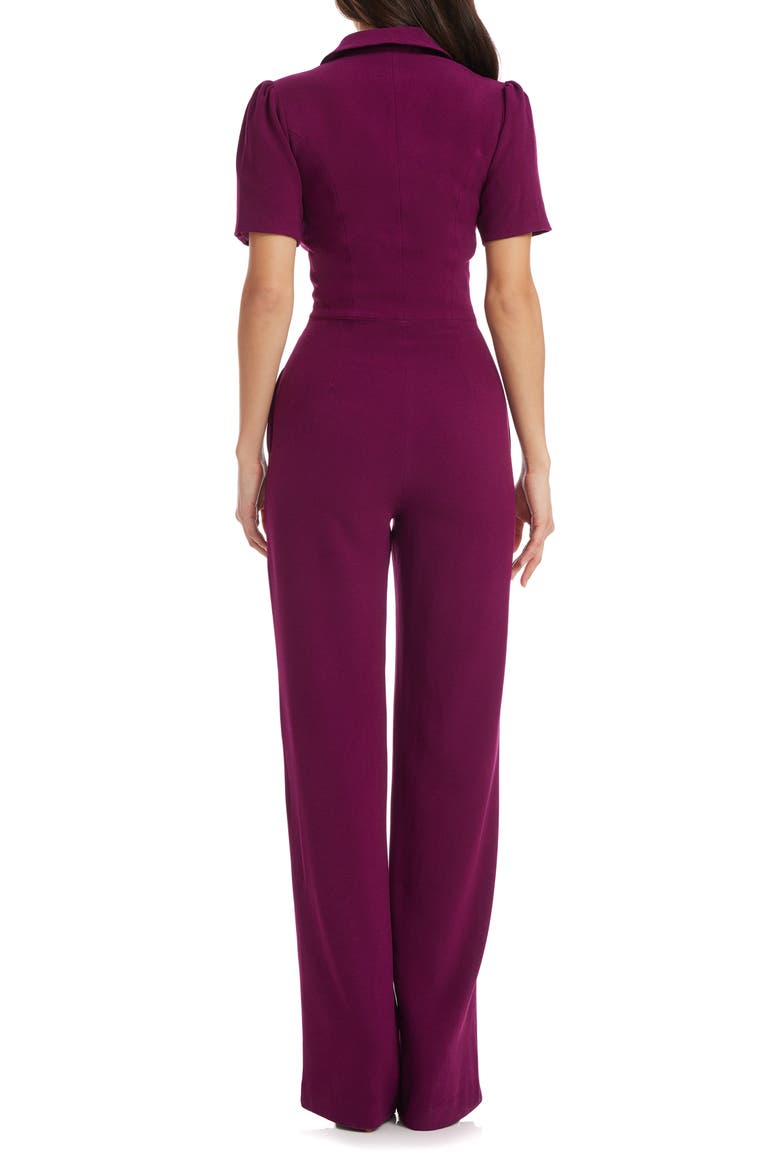 Gloria Front Zip Jumpsuit, Alternate, color, DARK MAGENTA
