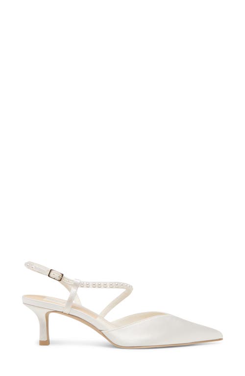 Dolce Vita Kamra Pearl Slingback Pointed Toe Pump In White