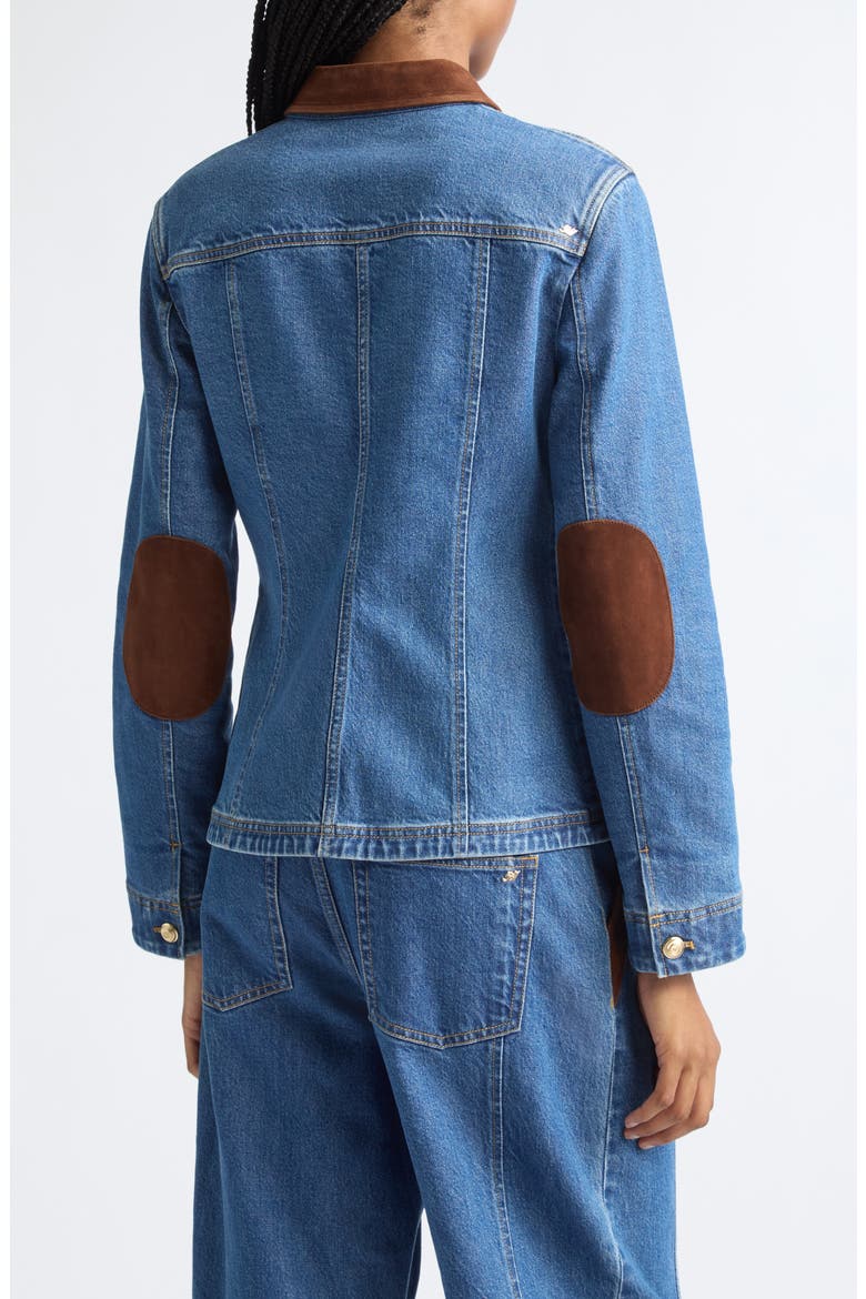 Katniss Denim Jacket, Alternate, color, SALT BREEZE/ DARK SEPIA