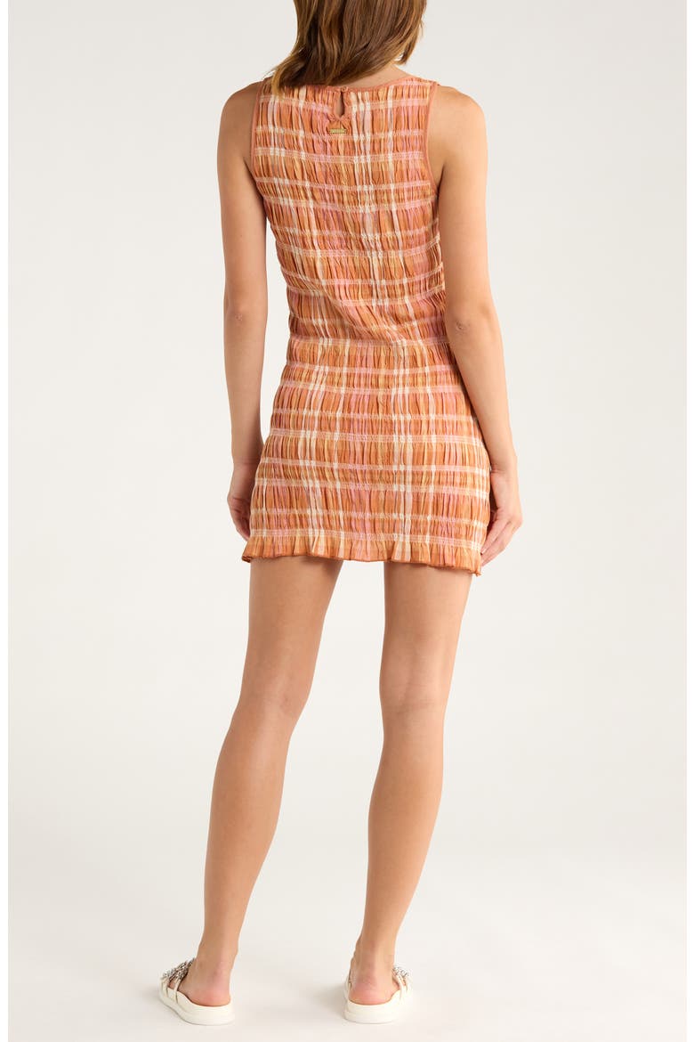Check Me Out Sleeveless Smocked Minidress, Alternate, color, SUNBURNT