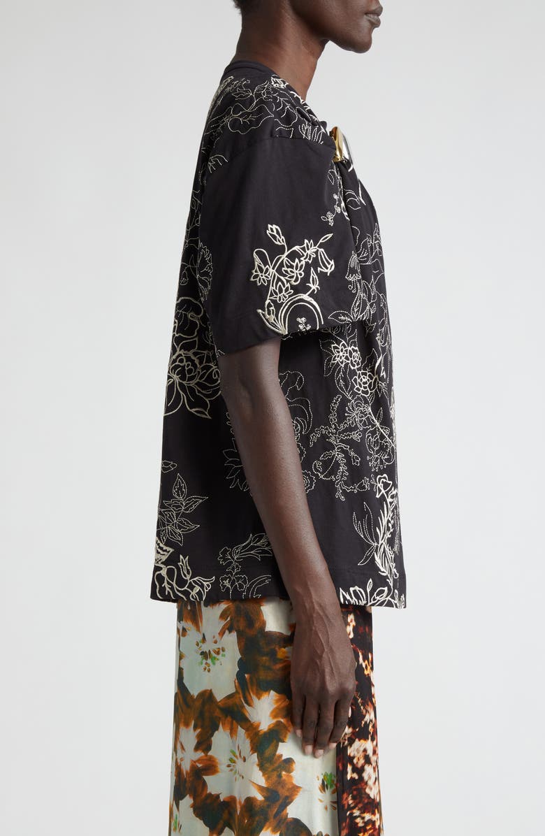 Dries Van Noten Hevent Floral Embroidered T-Shirt, Alternate, color, 