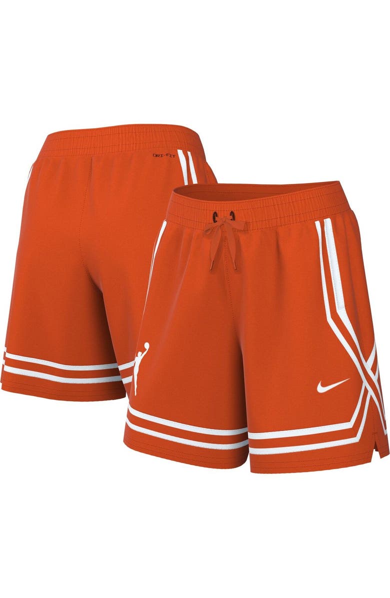 Nike Women's Nike Orange WNBA Logowoman Team 13 Crossover Performance Shorts, Main, color, 