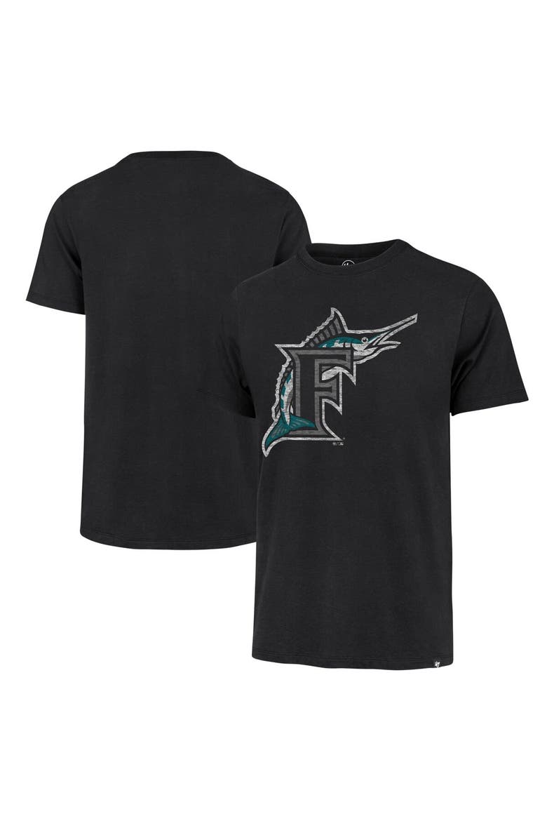 Men's '47 Black Miami Marlins Premier Franklin T-Shirt, Main, color, Black