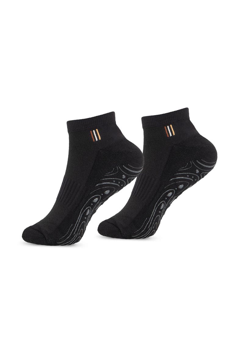 Studio Grippy Ankle Socks, Main, color, Anthracite