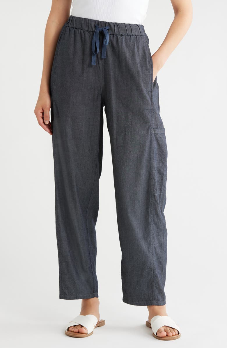 Eileen Fisher Ankle Lantern Cargo Pants, Main, color, Denim