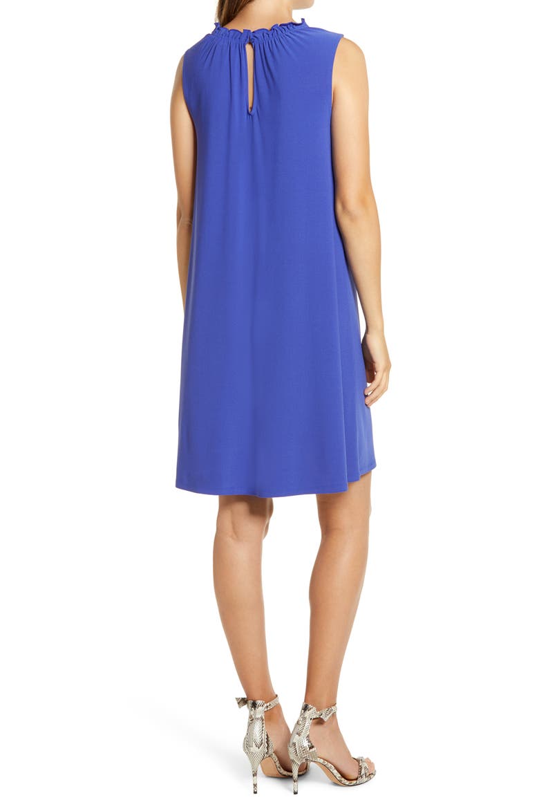 Gathered Neck Knit Dress, Alternate, color, BLUE CLEMATIS