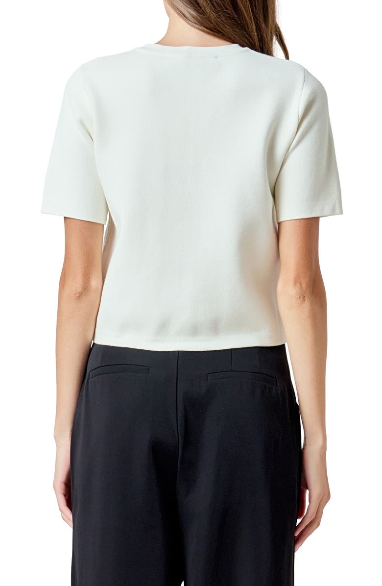 Endless Rose Short Sleeve Cardigan, Alternate, color, Cream