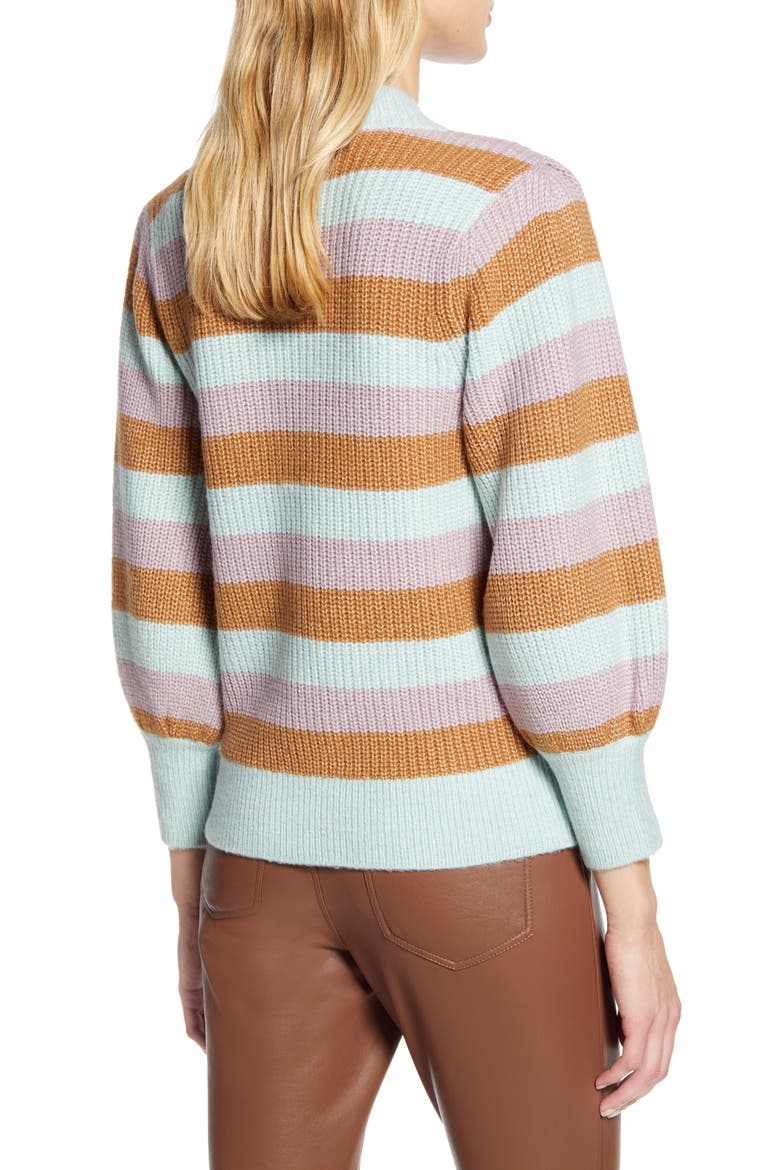 x Atlantic-Pacific Blouson Sleeve Sweater (Nordstrom Exclusive), Alternate, color, BLUE RAINDROP MONT STP