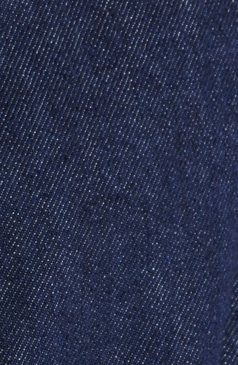 Madewell Collarless Denim Cutaway Jacket, Alternate, color, Rinse Wash