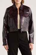 JASON WU Faux Leather Full Zip Jacket