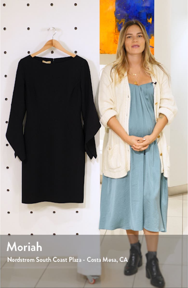 Drape Sleeve Sheath Dress, sales video thumbnail