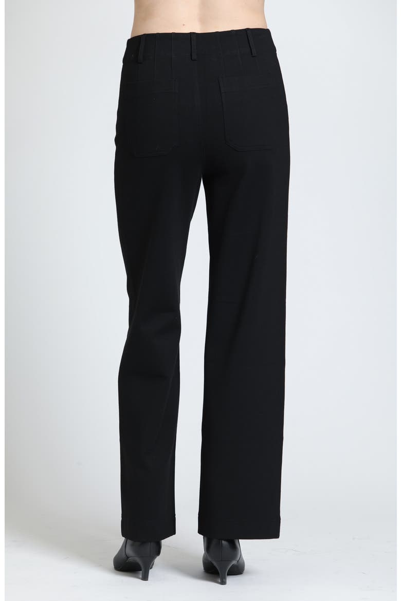 Patch Pocket Wide Leg Pants, Alternate, color, BLACK