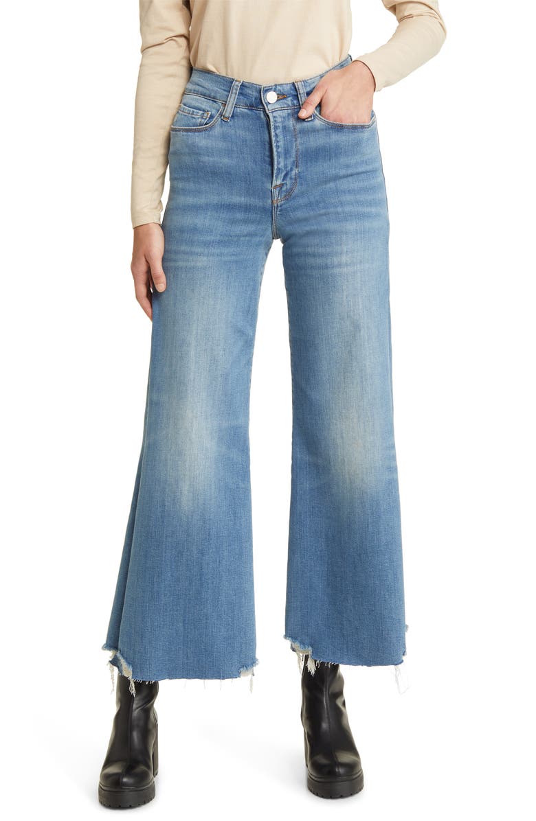 FRAME Le Palazzo High Waist Crop Wide Leg Jeans, Main, color, 