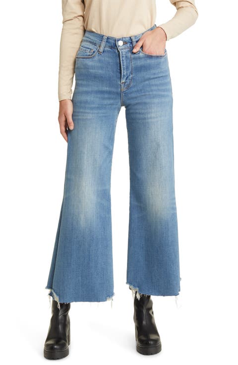 Le Palazzo High Waist Crop Wide Leg Jeans