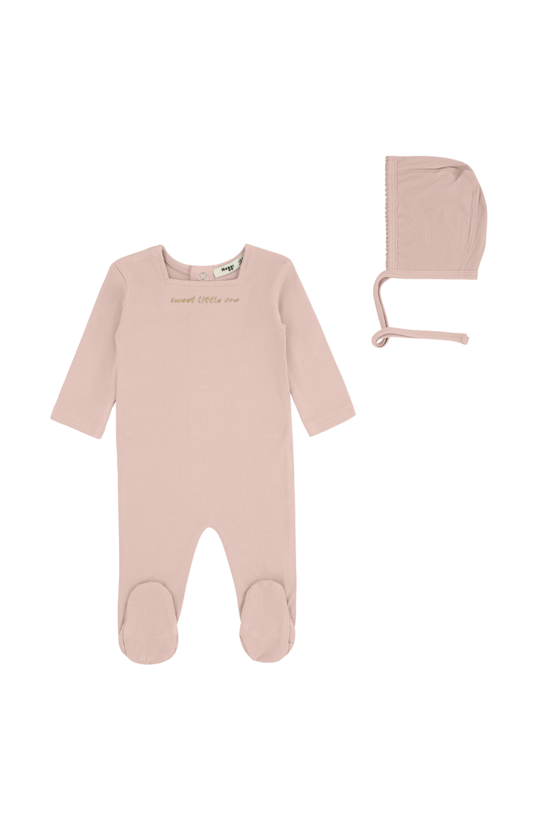 Sweet Little One Footie and Bonnet, Main, color, Pink