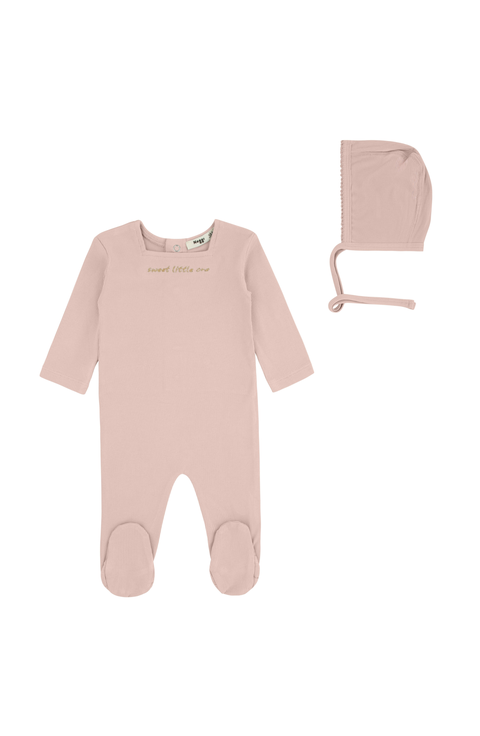 Sweet Little One Footie and Bonnet