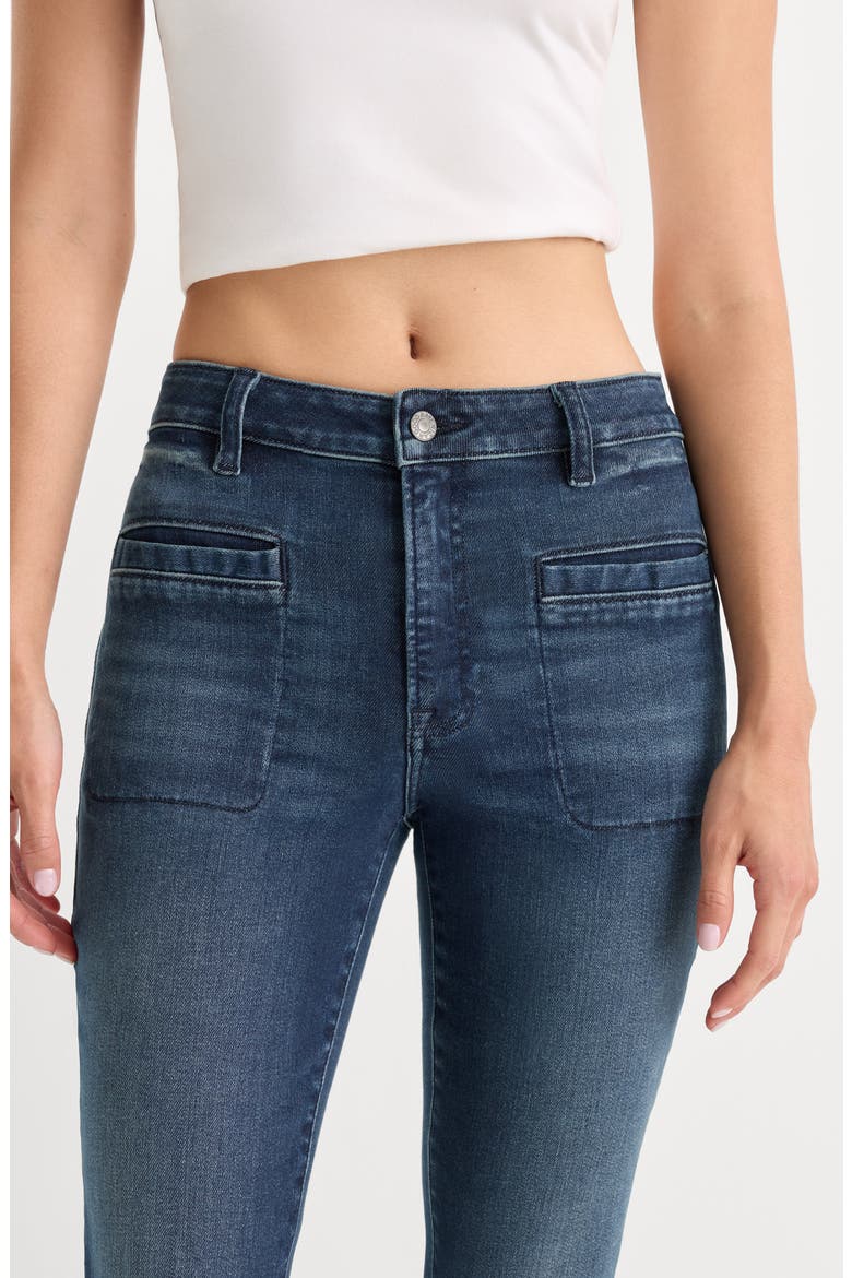 Good Petite High Waist Patch Pocket Flare Jeans, Alternate, color, LYRICAL