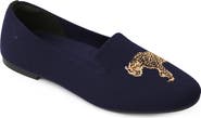 VIVAIA Round-Toe Embroidered Loafers