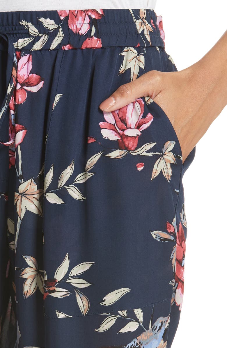 Joie Daltona Floral Silk Pants, Alternate, color, 