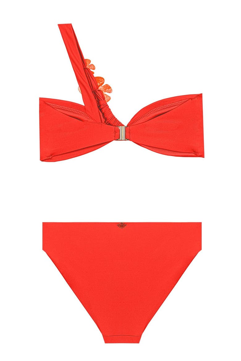 Lolite Bandeau Top & Shirred Bottom, Alternate, color, Vermillon