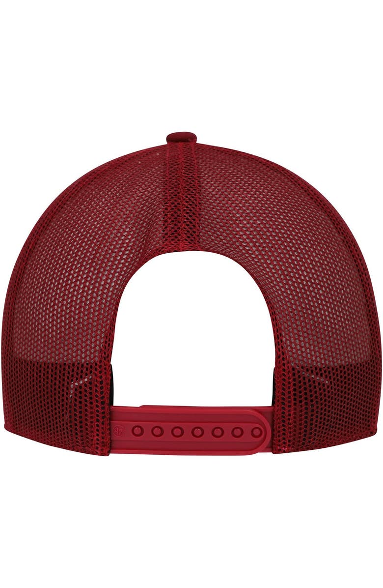 '47 Men's '47 White/Cardinal Arkansas Razorbacks Freshman Trucker Adjustable Hat, Alternate, color, White