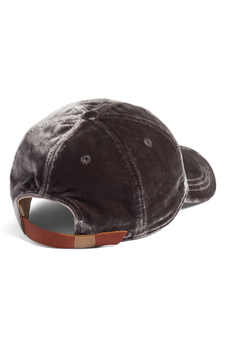 Madewell Velvet Baseball Cap, Alternate, color, 